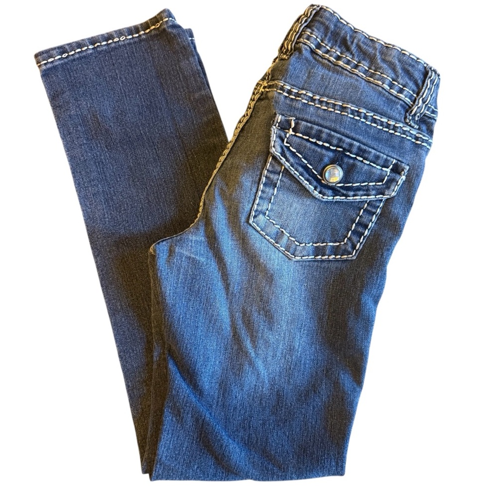 Xhilaration Girls Jeans Straight Leg distressed Jeans size 10